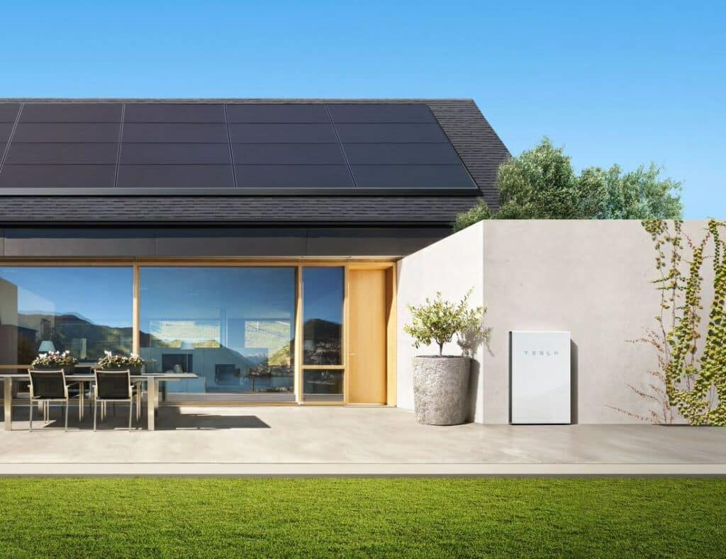 modern solar panels luxury home