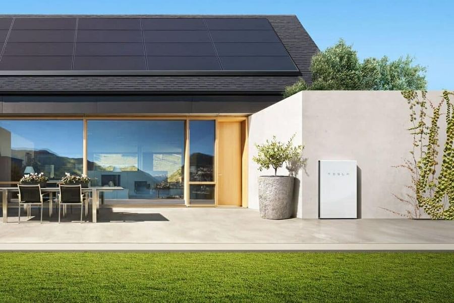 modern solar panels luxury home