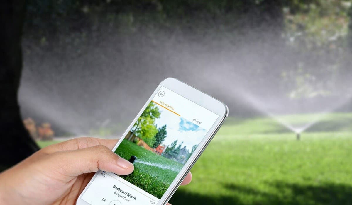 smart irrigation system in luxury garden