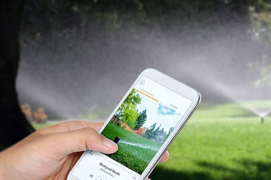 smart irrigation system in luxury garden