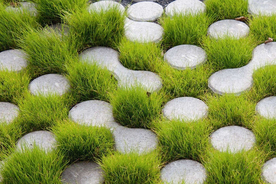 permeable paving reclaimed wood hardscape