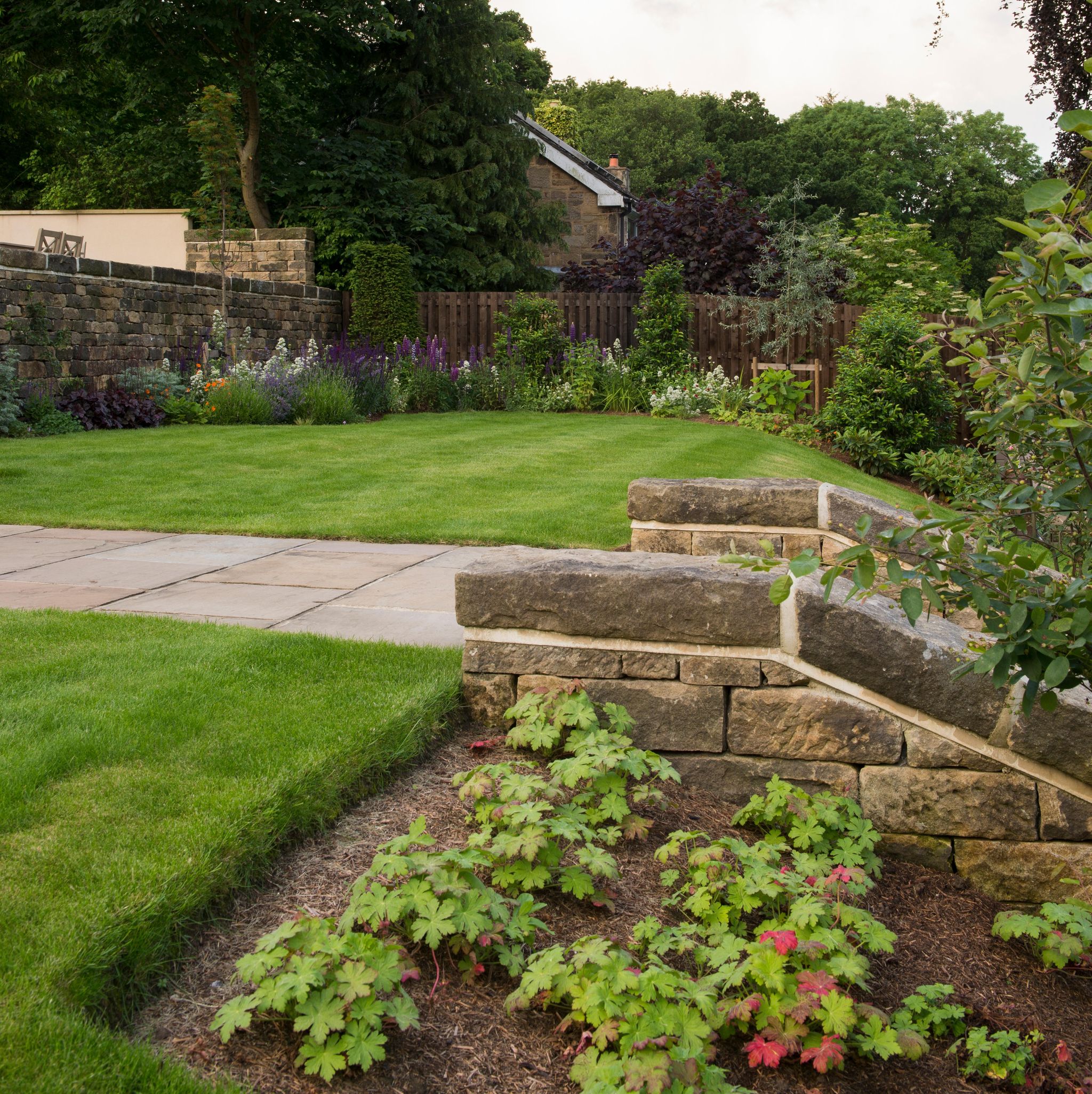 terraced herb garden